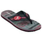 Men's Alabama Crimson Tide Striped Flip Flop Sandals, Size: Medium, Black