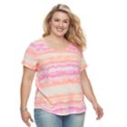 Plus Size Sonoma Goods For Life&trade; Essential V-neck Tee, Women's, Size: 2xl, Pink