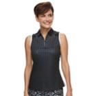 Women's Grand Slam Sleeveless Ombre Print Golf Polo, Size: Small, Oxford