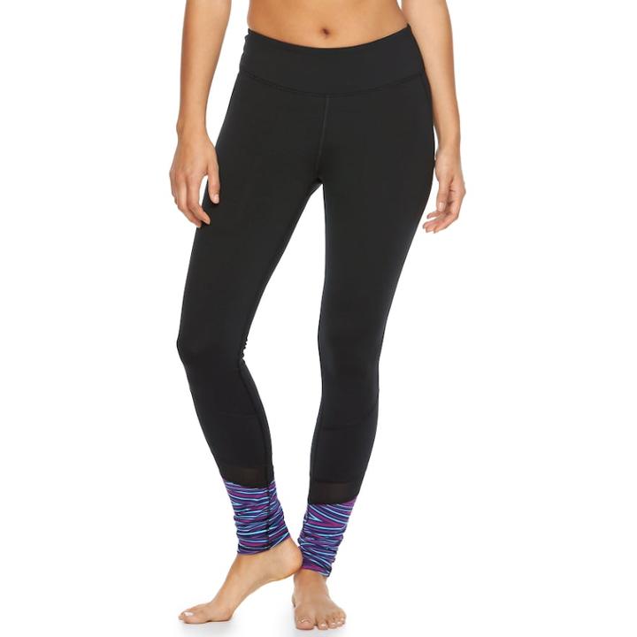 Women's Gaiam Splice Yoga Leggings, Size: Small, Beige Over