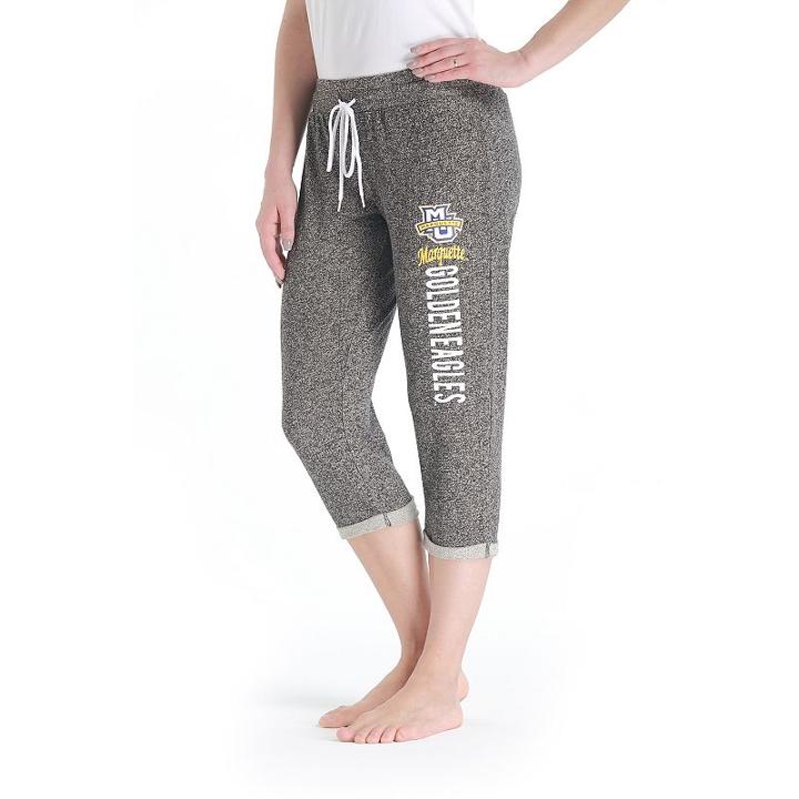 Women's College Concepts Marquette Golden Eagles Turf Knit Capris, Size: Medium, Grey Other
