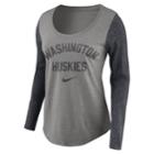 Women's Nike Washington Huskies Raglan Essentials Tee, Size: Xxl, Dark Grey
