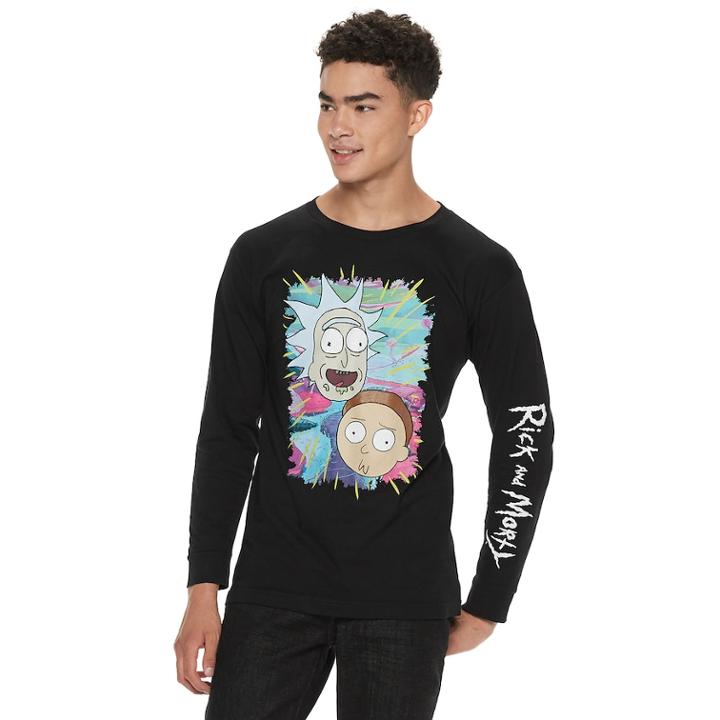 Men's Rick & Morty Jungle Tee, Size: Small, Black