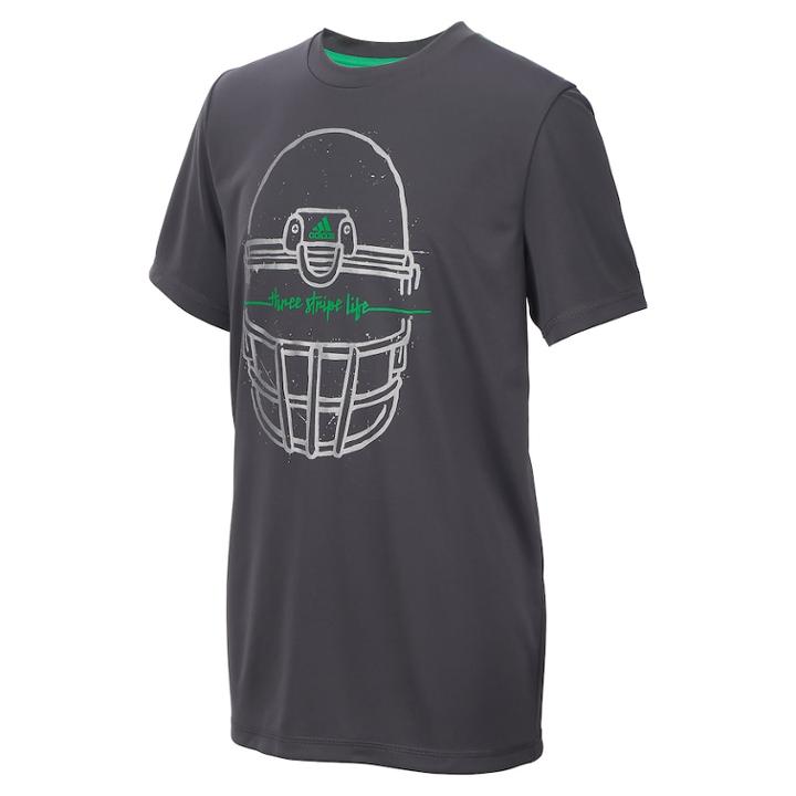Boys 8-20 Adidas Helmet Tee, Size: Medium, Dark Grey