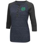 Women's Campus Heritage Notre Dame Fighting Irish 3/4-sleeve Henley Tee, Size: Large, Dark Blue