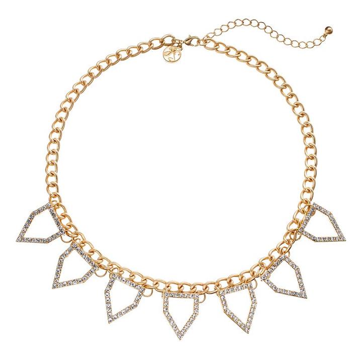 Gs By Gemma Simone Parisian Treasures Collection Spike Necklace, Women's, Size: 17.5, White
