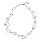 Chaps Beaded Multistrand Necklace, Women's, Grey