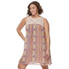 Juniors' Plus Size Speechless Crochet Shift Dress, Girl's, Size: 3xl, Ovrfl Oth