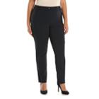 Plus Size Dana Buchman Millennium Slim Straight-leg Pants, Women's, Size: 18 W, Black