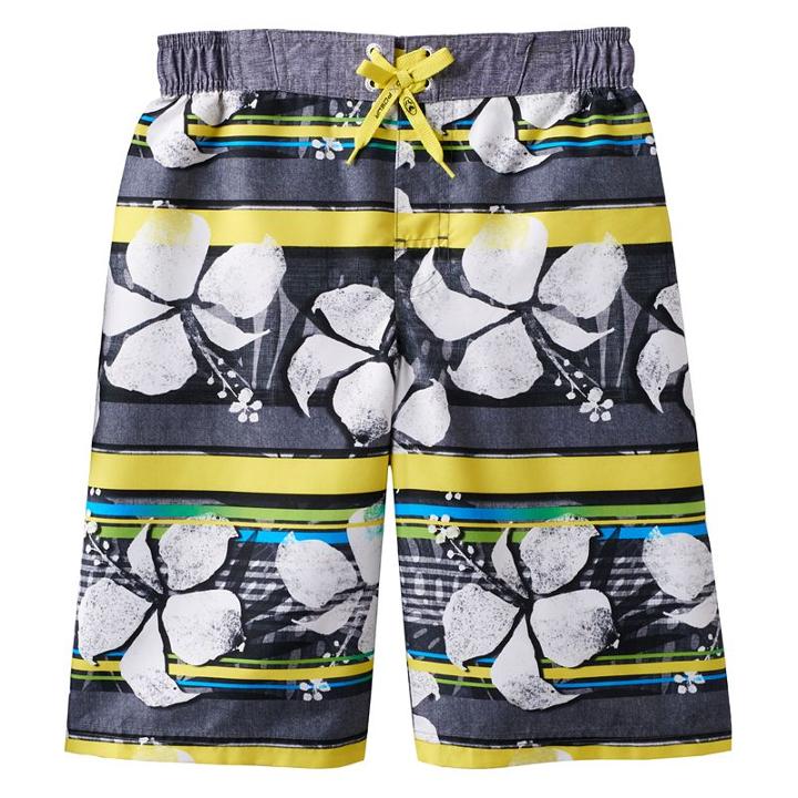 Boys 8-20 Zeroxposur Tropical Striped Swim Trunks, Boy's, Size: Medium, Yellow Oth