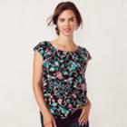 Women's Lc Lauren Conrad Love, Lauren Pleated Top, Size: Xxl, Oxford