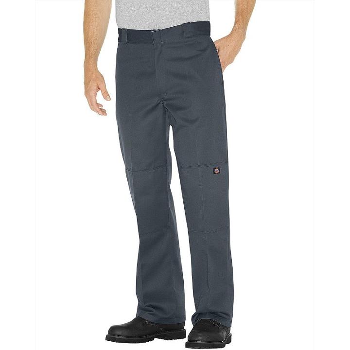Men's Dickies Loose Fit Double-knee Twill Work Pants, Size: 42x30, Black