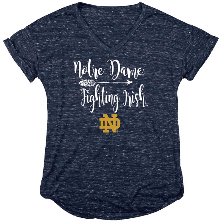 Women's Notre Dame Fighting Irish Magnolia Tee, Size: Medium, Blue (navy)