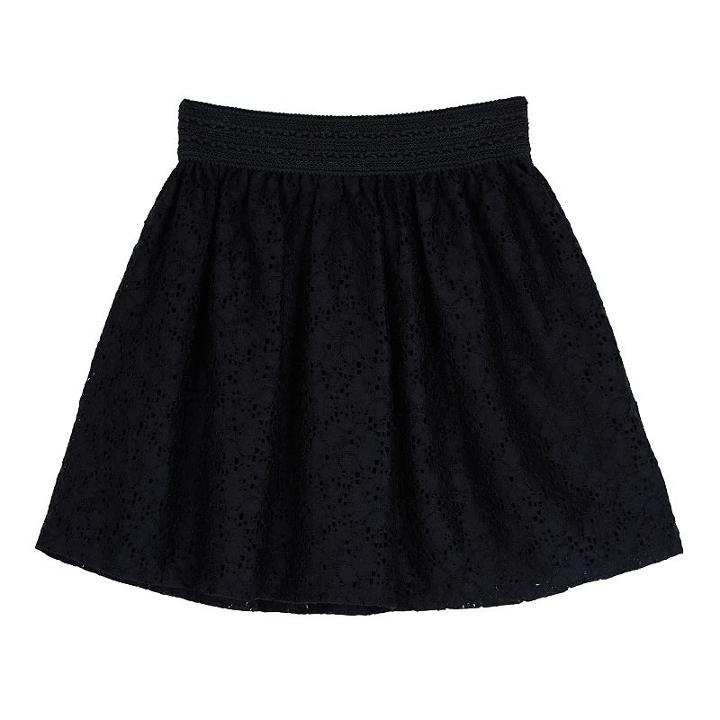 Girls 7-16 Iz Amy Byer Lace Skater Skirt, Girl's, Size: Small, Black