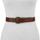 Women's Chaps Cut-edge Bridle Jean Belt, Size: Large, Brown