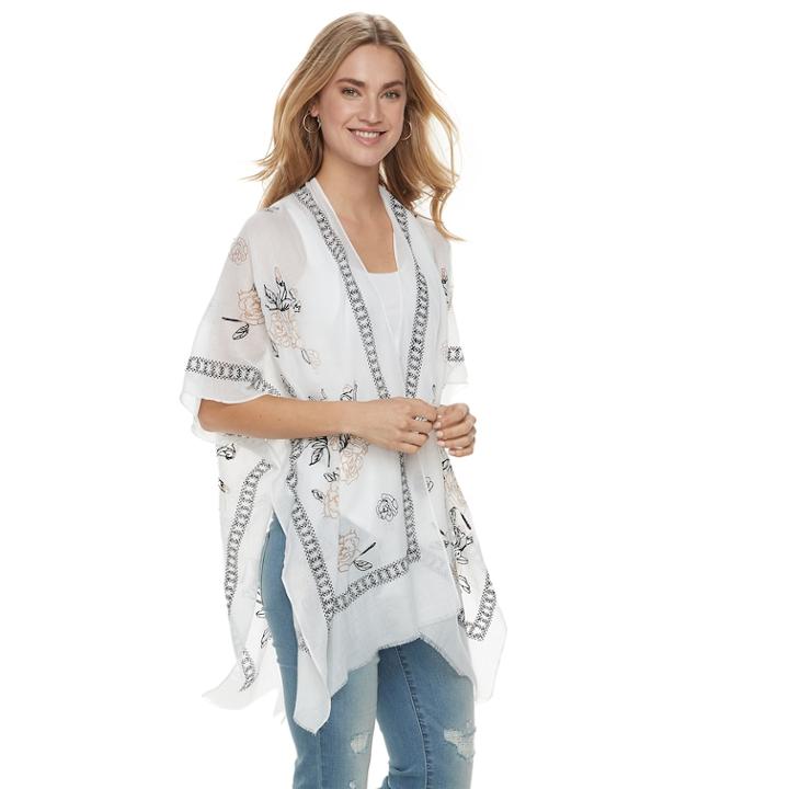Women's Sonoma Goods For Life&trade; Floral Kimono, Natural