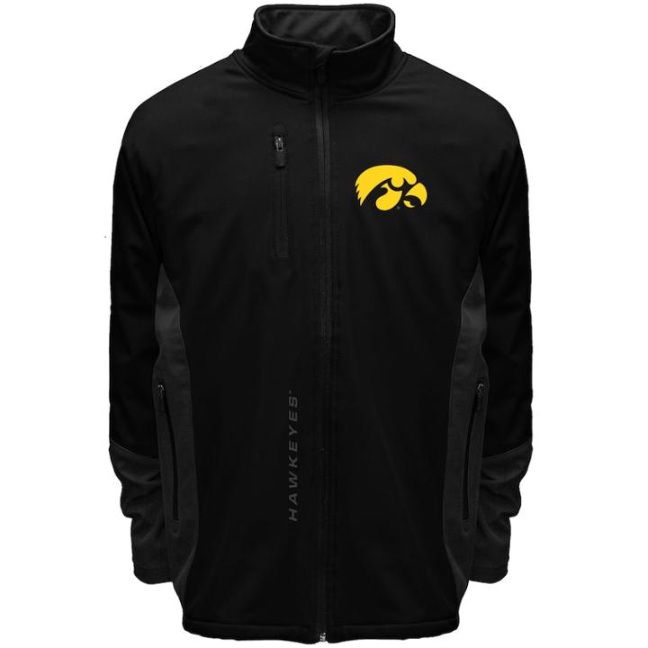 Men's Franchise Club Iowa Hawkeyes Apex Softshell Jacket, Size: 4xl, Black