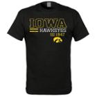 Men's Iowa Hawkeyes Right Stack Tee, Size: Small, Black