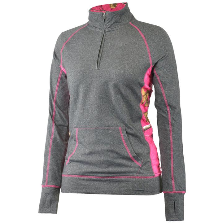 Women's Realtree Rise 1/4-zip Wind Shirt, Size: Xl, Black