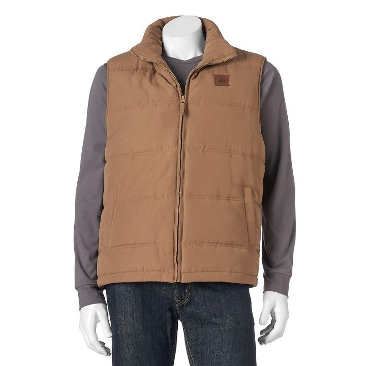 Big & Tall Field & Stream Puffer Vest, Men's, Size: Xxl Tall, Dark Beige