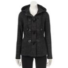 Juniors' Sebby Marled Toggle Fleece Jacket, Girl's, Size: Medium, Black