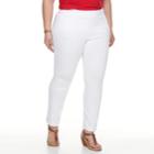 Plus Size Dana Buchman Slimming Pull-on Pants, Women's, Size: 2xl, Natural