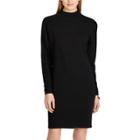 Women's Chaps Mockneck Sweater Dress, Size: Medium, Black