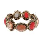 Dana Buchman Oval Halo Stretch Bracelet, Women's, Pink