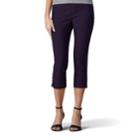 Women's Lee Elena Twill Pull-on Capris, Size: 6 Avg/reg, Drk Purple