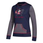 Women's Adidas Columbus Blue Jackets Script Pullover Hoodie, Size: Xxl (navy)