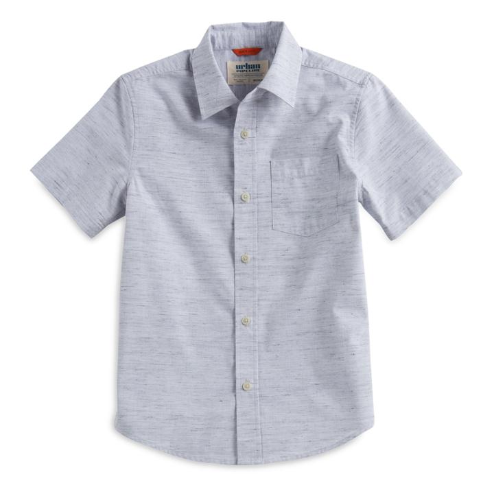 Boys 8-20 Urban Pipeline&reg; Max Wear Solid Button-down Shirt, Size: Medium, Dark Grey