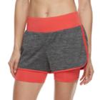 Women's Tek Gear&reg; Performance Layered Knit Shorts, Size: Xl, Dark Grey
