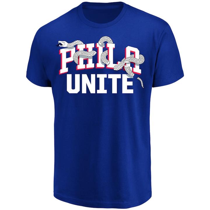 Men's Philadelphia 76ers 2018 Nba Playoffs Tee, Size: Medium, Med Blue