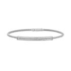 Sterling Silver 1/4 Carat T.w. Diamond Mesh Bangle Bracelet, Women's, Size: 7, White
