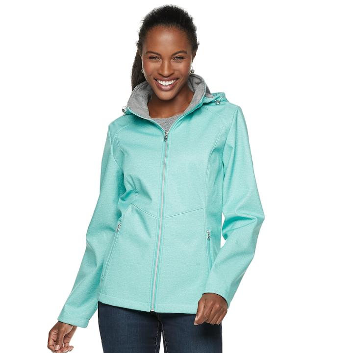 Women's Zeroxposur Lillian Hooded Soft Shell Jacket, Size: Large, Wave Cork