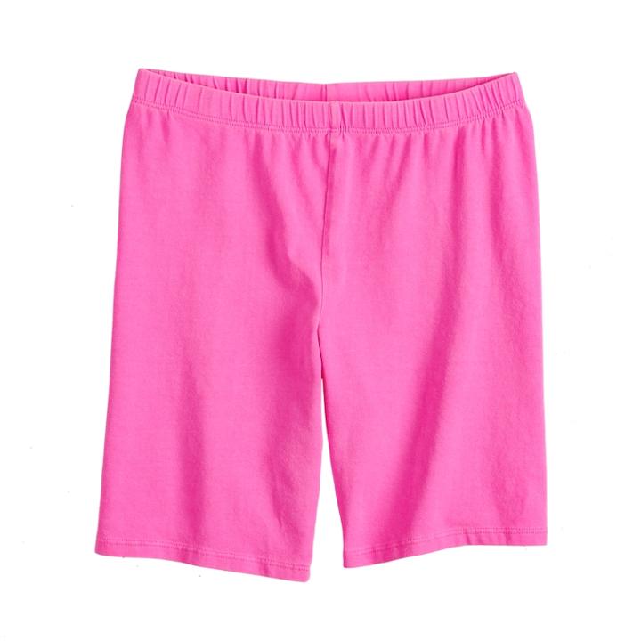 Girls 7-16 & Plus Size So&reg; Midi Bike Shorts, Size: 7-8, Brt Pink