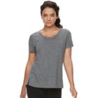 Women's Tek Gear&reg; Criss-cross Performance Tee, Size: Medium, Black
