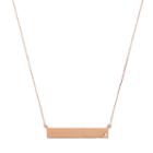 14k Gold Diamond Accent 35 Mm Bar Necklace, Women's, Size: 16, Pink