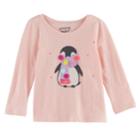 Baby Girl Jumping Beans&reg; Long-sleeve Slubbed Graphic Tee, Size: 12 Months, Brt Pink