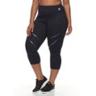Plus Size Fila Sport&reg; Reflective Cropped Leggings, Women's, Size: 3xl, Black