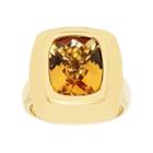 14k Gold Over Silver Citrine Ring, Women's, Size: 7, Orange