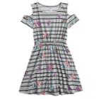 Girls 7-16 & Plus Size So&reg; Printed Cold Shoulder Dress, Size: Xxl/16, Med Grey