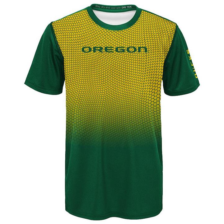 Boys 8-20 Oregon Ducks Bitmapped Dri-tek Tee, Size: Xl 18-20, Dark Green