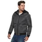Men's Urban Republic Ballistic Hooded Bomber Jacket, Size: Large, Dark Grey