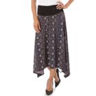Women's Apt. 9&reg; Print Shark-bite Midi Skirt, Size: Medium, Multi Medallion