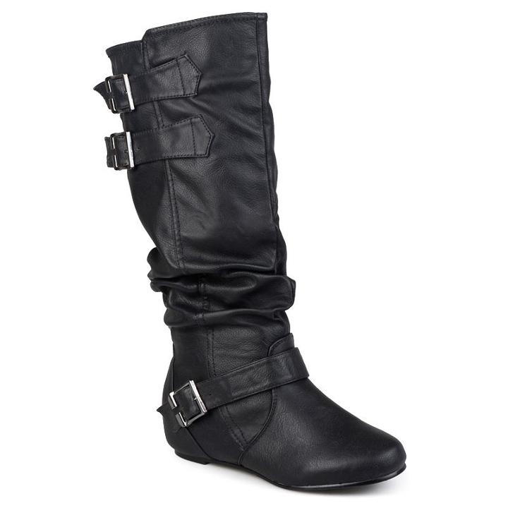 Journee Collection Tiffany Women's Slouch Boots, Girl's, Size: 8 Wc, Black