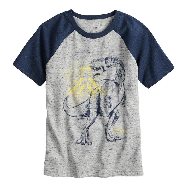 Boys 4-7x Sonoma Goods For Life&trade; Raglan Graphic Tee, Size: 7, Light Grey