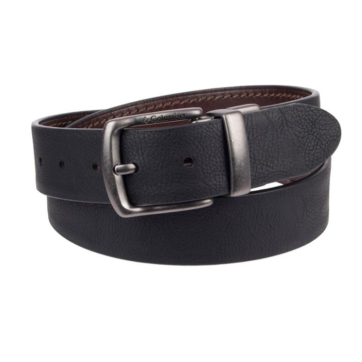 Men's Columbia Elevated Leather Reversible Casual Belt, Size: Medium, Dark Brown