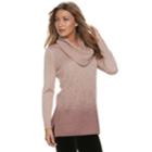 Women's Apt. 9&reg; Ombre Removeable Cowlneck Sweater, Size: Xxl, Med Pink
