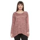 Plus Size World Unity Handkerchief Scoopneck Sweater, Women's, Size: 3xl, Light Pink
